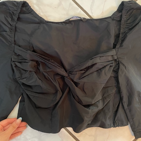 Zara black bustier crop top - Picture 6 of 8